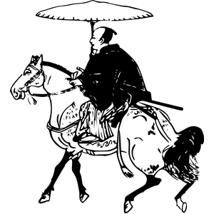 Samurai On a Horse (with an umbrella)