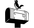 Bird on a mailbox