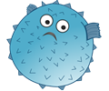 Cartoon blowfish