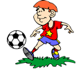 Boy Kicking Soccer Ball (#2)