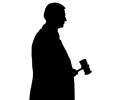 Judge With Gavel Silhouette