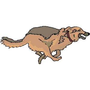 clipart running dog