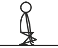 Stick Figure Squatting