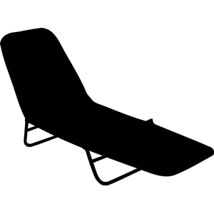 Beach chair silhouette clipart, cliparts of Beach chair silhouette free ...