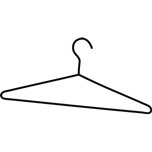 Simple coat hanger clipart, cliparts of Simple coat hanger free ...