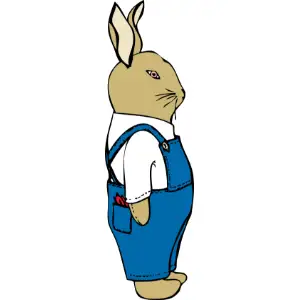 Bunny Overalls Clipart