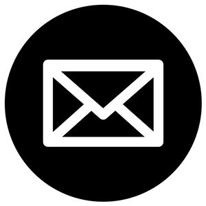 Mail Icon - White on Black
