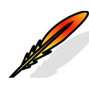 Red, Feather, Orange