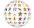 Metallic Shiny Stars Sphere