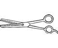 two blade thinning shears