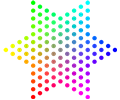 Color Dots Hexagram