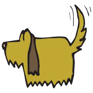 Dog Wagging Tail Clipart
