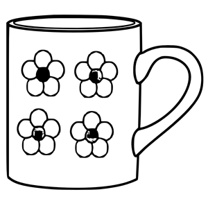 Mug with flowers
