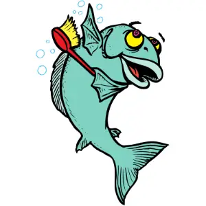 Fish Bathing Clipart