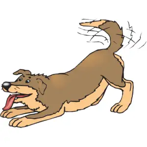 Dog Wagging Tail Clipart