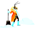 Insect with Snow Shovel