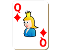 White deck: Queen of diamonds