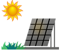 Solar Panel with Sun