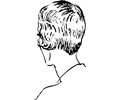 woman's bob haircut rear