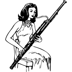 Woman playing bassoon