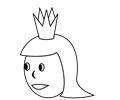 Queen's Head Line Art
