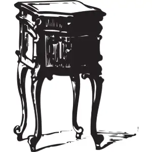 Table with Drawers Clipart