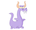 Purple Cartoon Dragon