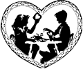 two children making valentines