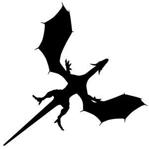 Dragon Wingspan Silhouette clipart, cliparts of Dragon Wingspan ...