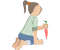 Girl Picking Carrot