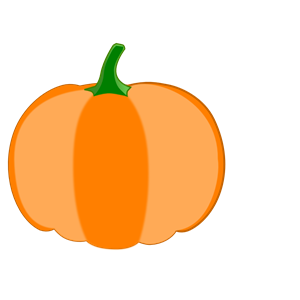 Orange Pumpkin, Green Stem