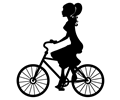 Girl On Bike Silhouette