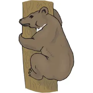 Bear in Tree Clipart