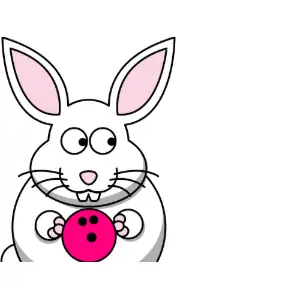 Bowling Rabbit Clipart