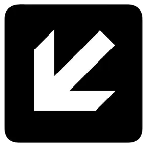 aiga left and down arrow Clipart