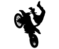 Motocross Stunt Silhouette