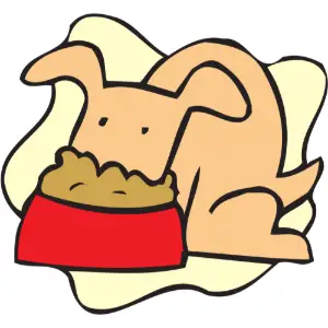 Dog Eating Clipart
