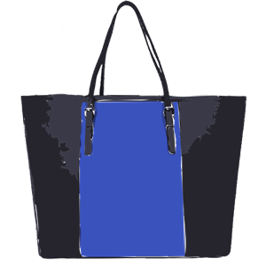 Blue and Black Handbag