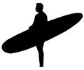 Man Holding Surfboard Silhouette