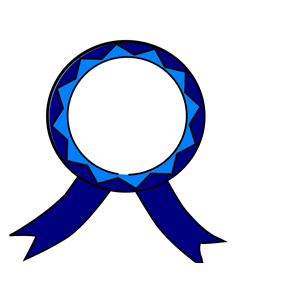 Blue And White Medal