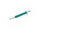 Teal Syringe Injection