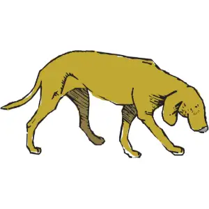 Dog Sniffing Clipart