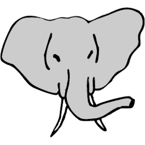 Elephant - Head 1 clipart, cliparts of Elephant - Head 1 free download ...