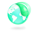 Environmental / Eco Globe & Leaf Icon