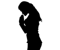 Woman Praying Silhouette