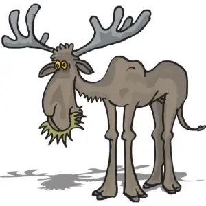 Moose Eating Clipart