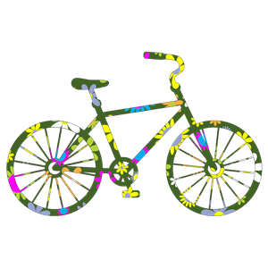 Retro Floral Bicycle