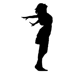 Woman With Arms Behind Silhouette