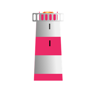 Pink And White Lighthouse