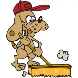 Dog Sweeping Clipart